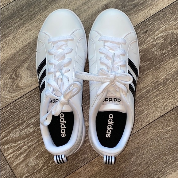 adidas white leather sneakers